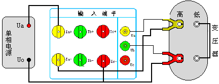 变压器损耗特性测试仪用于单相短路测试接线图